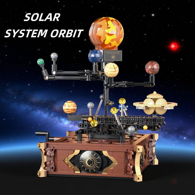 Solar System Building Blocks Puzzle 8 Galaxies And Planets Model Color Coded Educational Toy Birthday Gift For Boys Desktop Globe Ornament Learning Space Themed Activity - Image 1