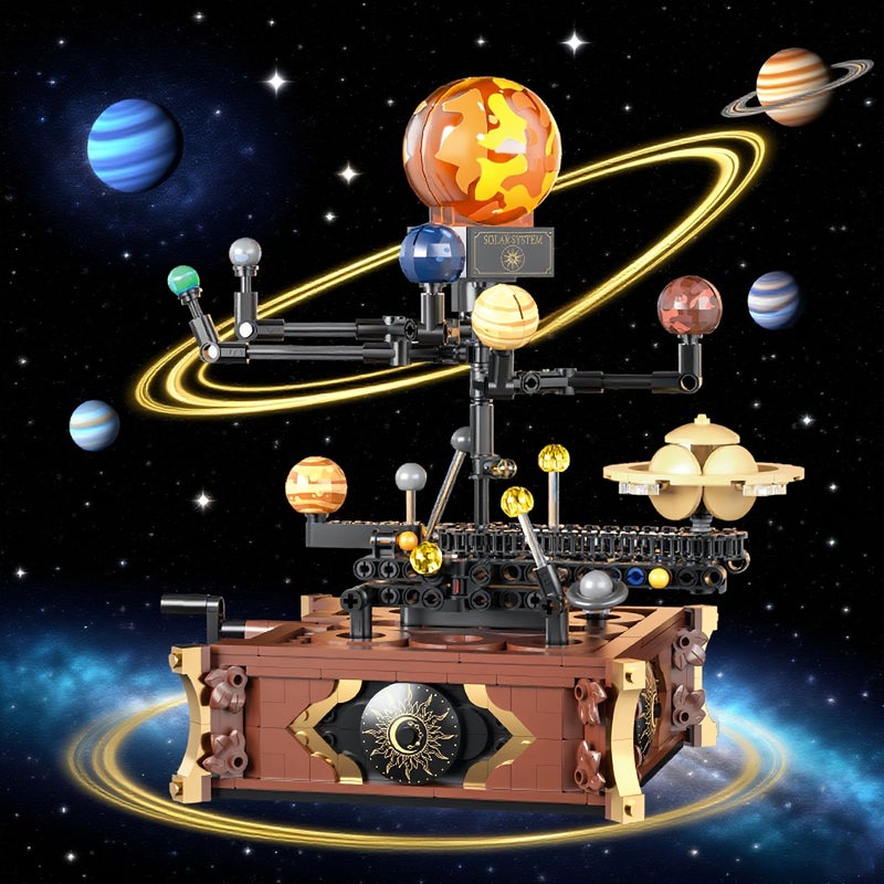 Solar System Building Blocks Puzzle 8 Galaxies And Planets Model Color Coded Educational Toy Birthday Gift For Boys Desktop Globe Ornament Learning Space Themed Activity - Image 4
