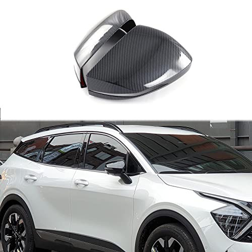 Hyorabyn Car Accessories for Kia Sportage NQ5 2023 2024 Rearview Mirror Covers Trim Carbon Fiber Door Mirror Decoration 2PCS - Image 1