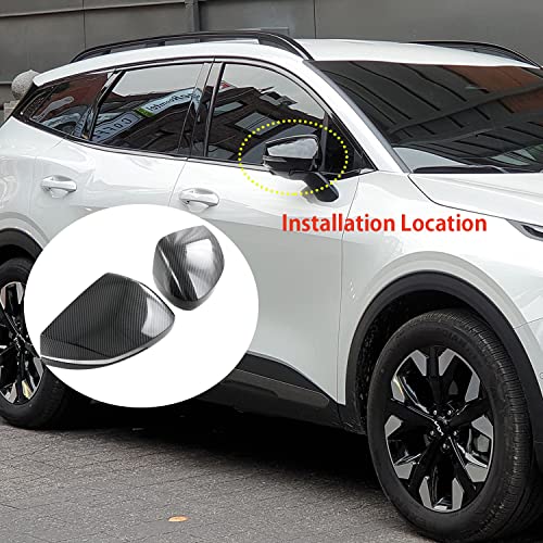 Hyorabyn Car Accessories for Kia Sportage NQ5 2023 2024 Rearview Mirror Covers Trim Carbon Fiber Door Mirror Decoration 2PCS - Image 3
