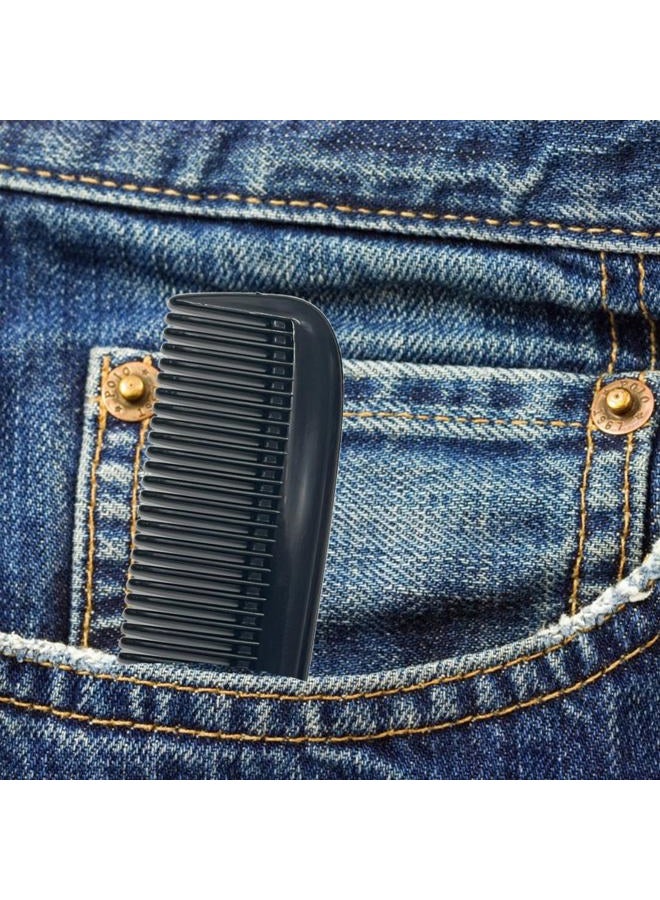 G.B.S Black Course and All Fine Pocket Combs with Palm Brush, Hairbrushes Beard Shower Shampoo Brushes Travel Friendly Head Scrubber, 12 Pieces - Image 2