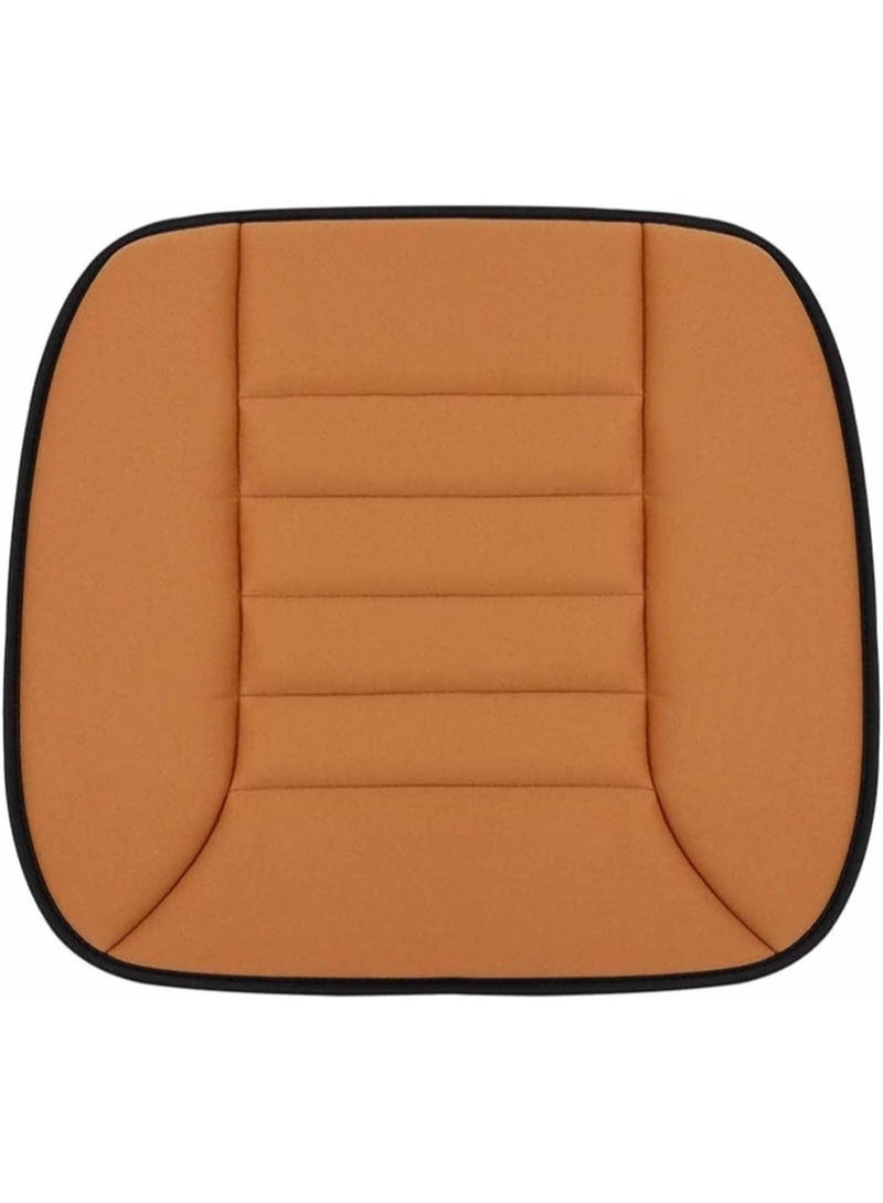 jaexest Premium PU Leather Car Seat Cushion – Comfortable, Breathable, Anti-Slip Pad for Auto Seats (Brown) - Image 1