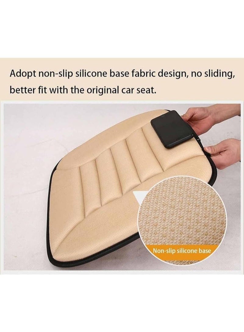 jaexest Premium PU Leather Car Seat Cushion – Comfortable, Breathable, Anti-Slip Pad for Auto Seats (Brown) - Image 5