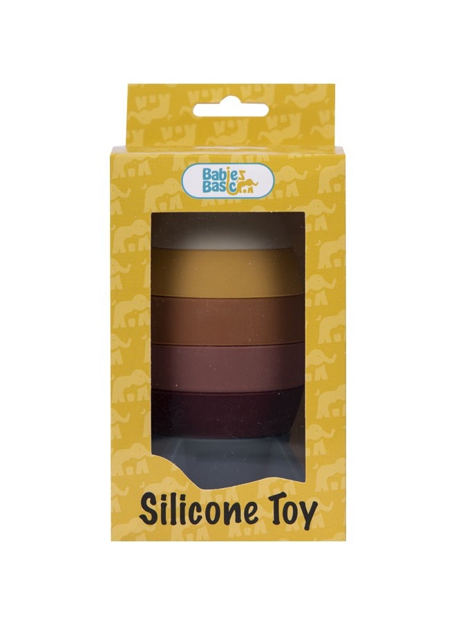 Babies Basic Silicone Stacking Toy For Babies/Kids, Rocket Shape, Bpa Free 100% Safe - Rocket  - Image 5