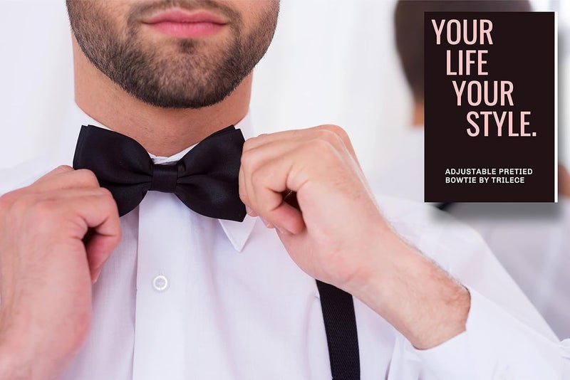 Trilece Men’s Suspenders and Bow Tie Set – Adjustable Y-Back Suspenders with Matching Bow Tie for Weddings and Formal Wear - Image 5