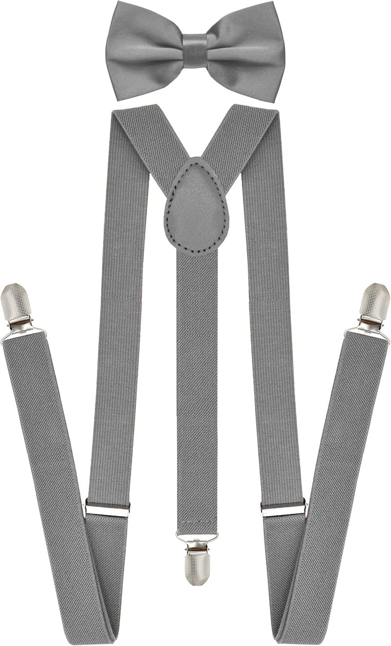 Trilece Men’s Suspenders and Bow Tie Set – Adjustable Y-Back Suspenders with Matching Bow Tie for Weddings and Formal Wear - Image 1