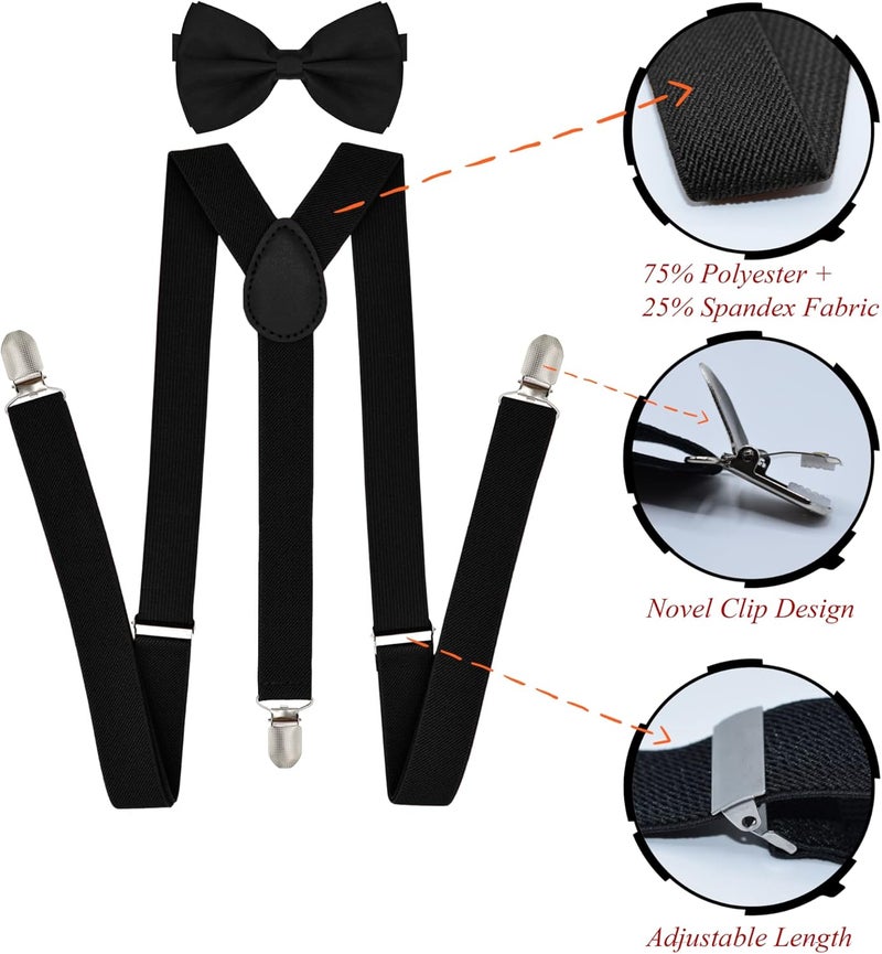 Trilece Men’s Suspenders and Bow Tie Set – Adjustable Y-Back Suspenders with Matching Bow Tie for Weddings and Formal Wear - Image 2