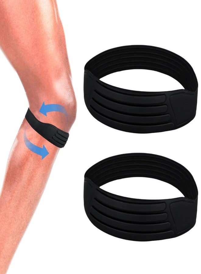 PEUTIER 2pcs Patellar Tendon Support Strap, Patella Stabilizer Pain Make Knee Band Pain Relief Comfortable Silicone Knee Brace Pads for Running Jumpers Sports Football Volleyball Basketball Men Women - Image 1