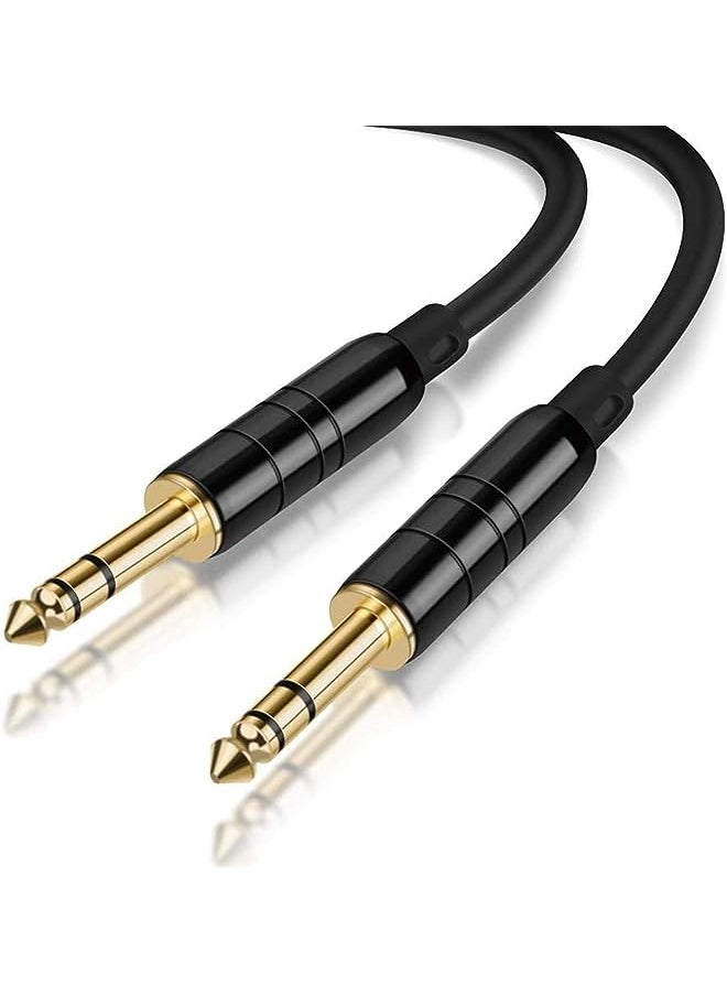 CableCreation - كابل توصيل مقاس 1/4 بوصة، 6 أقدام، 6.35 مم إلى 6.35 مم، أسلاك توصيل الجيتار/كابل دواسة الآلة للوحة المفاتيح، ومكبر الصوت، والجيتار، ولوحة الخلط، ولوحات الدواسات، والبيانو والمزيد، 1.8 متر/72 بوصة - Image 1