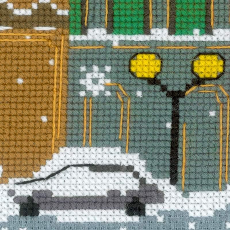 Riolis - Christmas City 1683, Christmas Cross Stitch Kit 23,62" x 8,27", Cross Stitch Kits for Beginners & Advanced, Cross Stitch Kits for Adults, Counted Stitching Kits, Embroidery Kit Holiday - Image 5