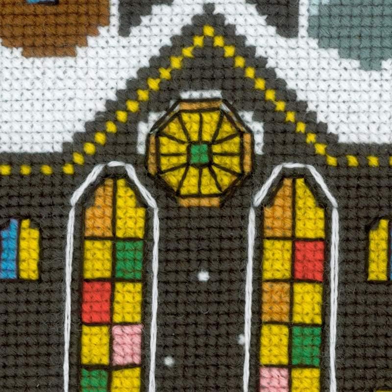 Riolis - Christmas City 1683, Christmas Cross Stitch Kit 23,62" x 8,27", Cross Stitch Kits for Beginners & Advanced, Cross Stitch Kits for Adults, Counted Stitching Kits, Embroidery Kit Holiday - Image 4