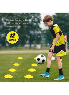 Arabest Fawoonu Speed Agility Training Kit Agility Ladder Football Ladder with 12-Rung with 12 Cones and 4 Stakes Football Training Equipment Speed Agility Training Kit  - Image 4