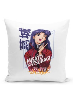 Neon Genesis Evangelion Throw Pillow Neon Genesis Evangelion Couch Cushion Misato Katsuragi Accent Pillow Cute Anime Character Anime Character Fan-