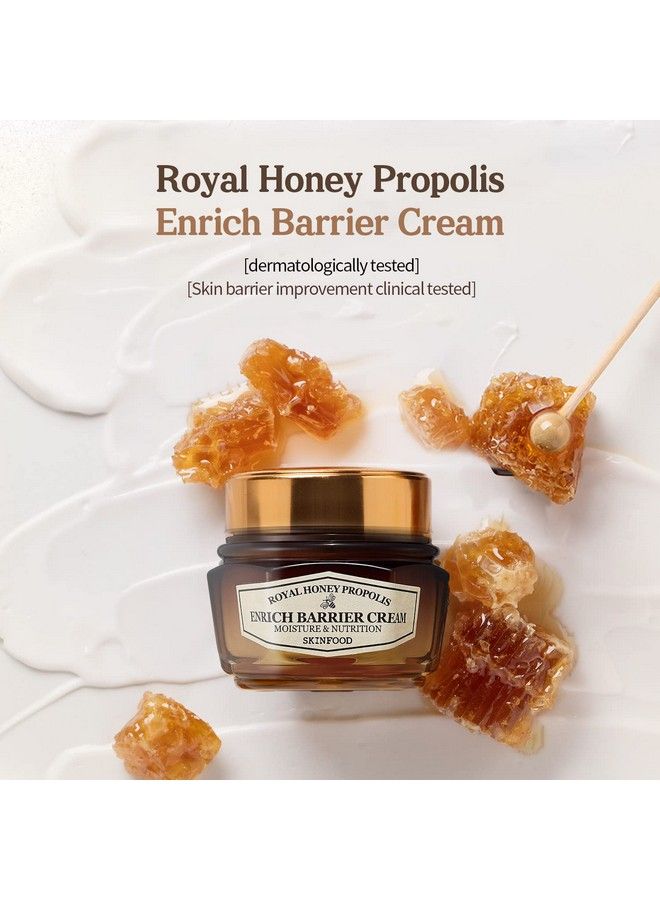 Skinfood Royal Honey Propolis Enrich Barrier Cream 50% Black Bee Propolis & Royal Jelly Extract Face Cream Propolis Serum For Skin Royal Essence Facial Cream 2.13 Fl. Oz (63 Ml)