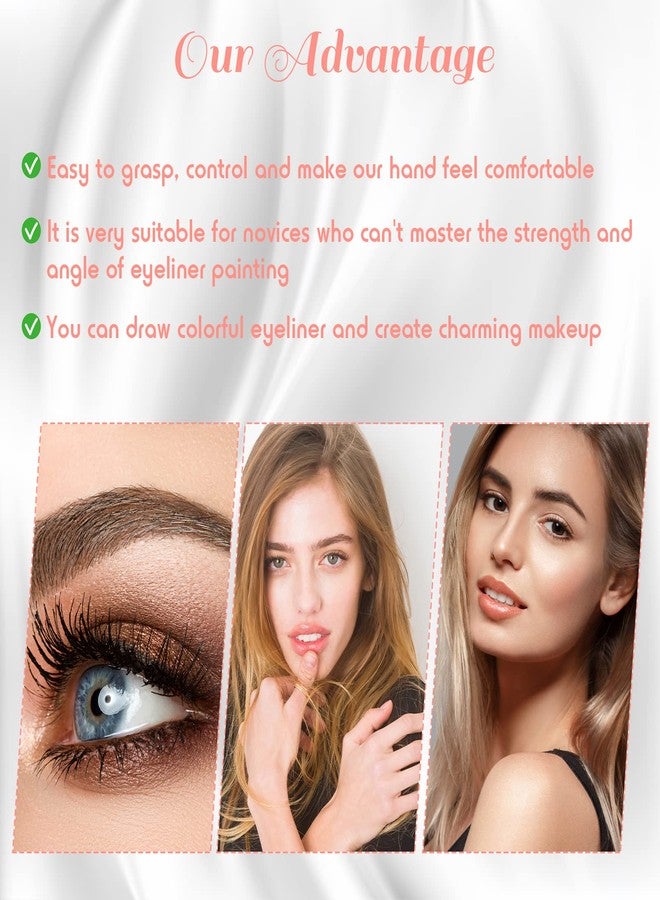 Maitys 12 Pieces Eyeliner Eyebrow Fine Angled Brush Slanted Eyeliner Makeup Tip Thin Slanted Flat Angle Artificial Bristles Eyebrow Brush for Cosmetic(Pink) - Image 4