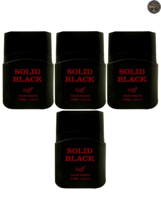 سنيف 4 قطع عطر سوليد بلاك 100مل - Image 1
