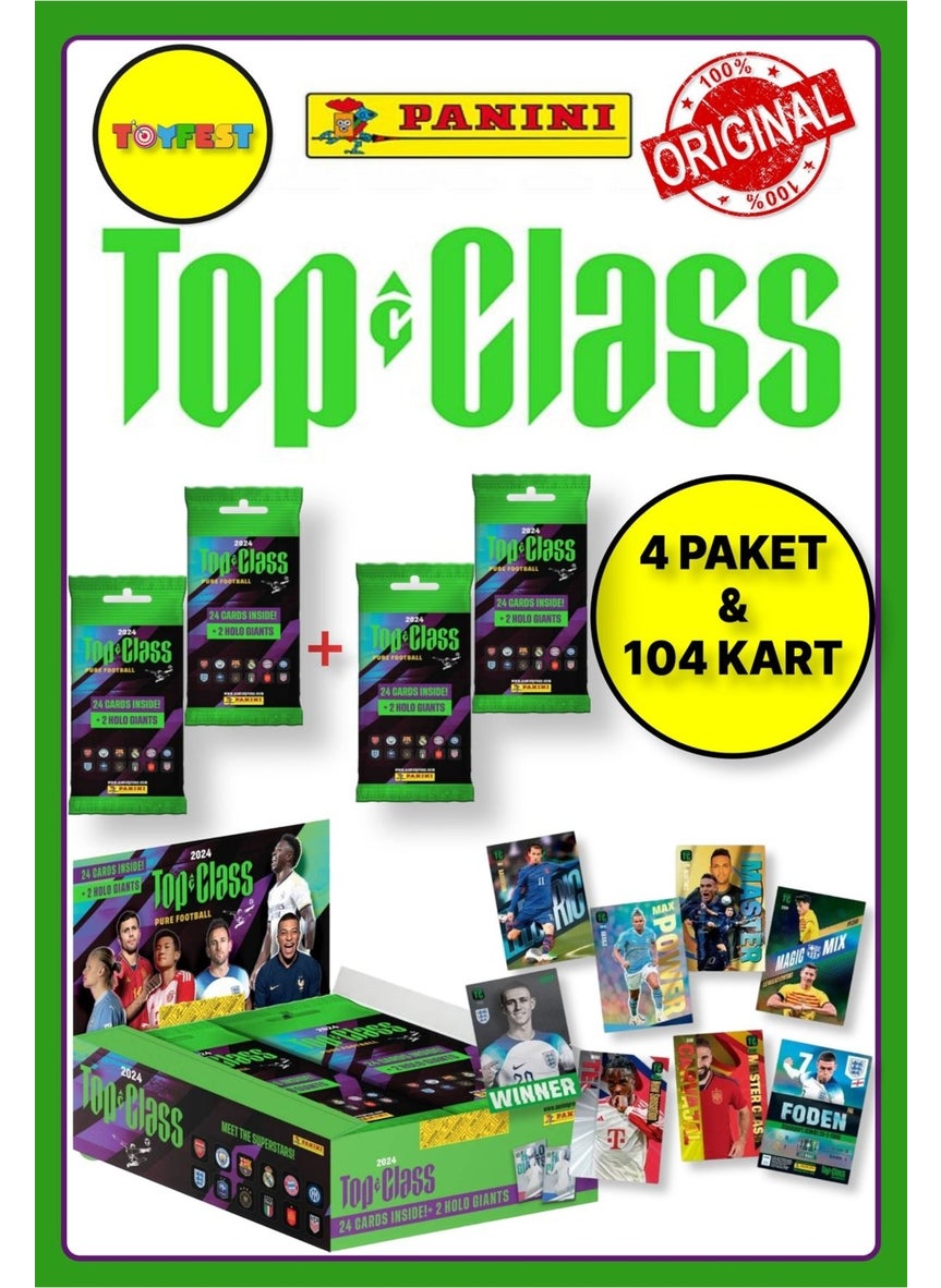 Toyfest - Panini Fifa Top Class 2024 Fat Pack Football Cards + 4 Packs (96 Cards + 8 Holo Giants Cards) - Image 1