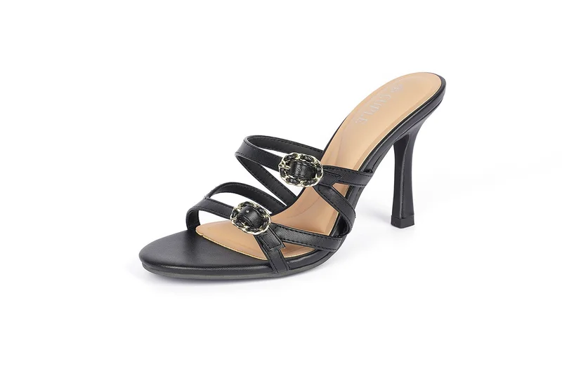 كابلي صنادل نسائية بكعب كاجوال