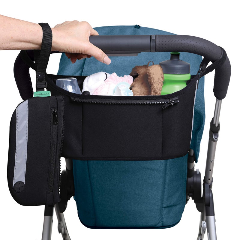 Little Chicks Universal Stroller Organizer Bag, Detachable Wristlet & Reflective Panel - Model CK098 - Image 4