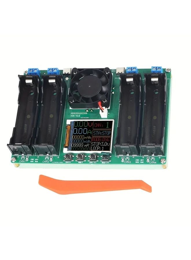 1Pc LCD Digital Battery Capacity Tester 18650 Type C 4 Channel Display MAh Lithium - Image 1