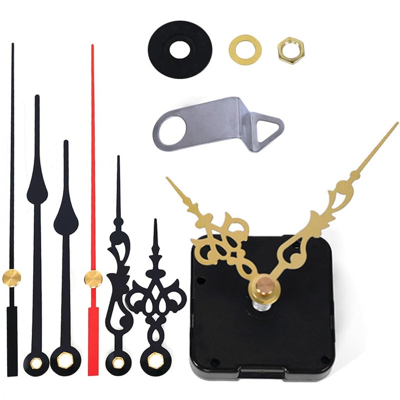 EMOON Clock Movement Mechanism Kit with 3 Pack Hands Silent Sweep Quartz 12888 Motor DIY Replacement for Custom Clock