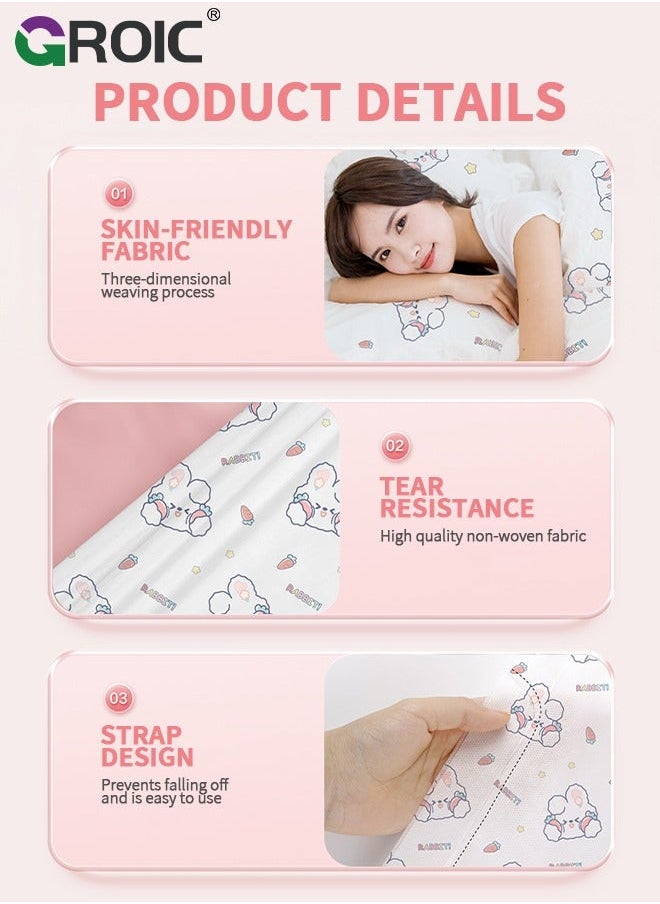 GROIC Disposable Bed Sheets with Flat Sheet,Quilt Cover,and 2 pillow cases,Disposable Fitted Travel Bedding Cover for Hotel, Sheet Quilt and Pillowcase  - Image 3