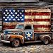 KTHOFCY 5D DIY Diamond Painting Kits for Adults America Flag Truck Full Drill Embroidery Cross Stitch Crystal Rhinestone Paintings Pictures Arts Wall Decor Painting Dots Kits 118X118 inch - Image 2