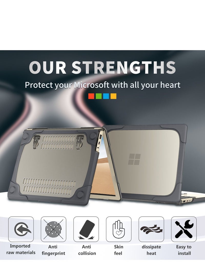Hard Shell Case Cover with Kickstand Shockproof Function for Microsoft Laptop Go 12.4inch