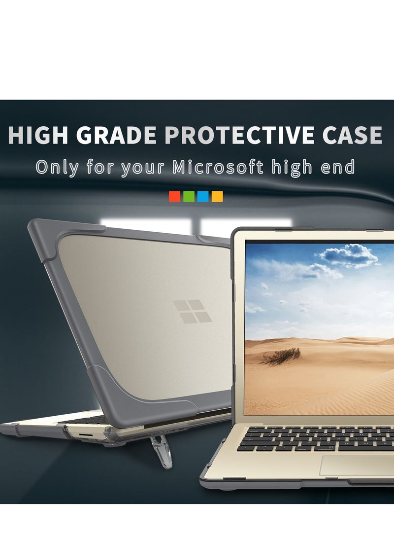 Hard Shell Case Cover with Kickstand Shockproof Function for Microsoft Laptop Go 12.4inch