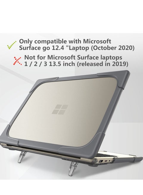 Hard Shell Case Cover with Kickstand Shockproof Function for Microsoft Laptop Go 12.4inch
