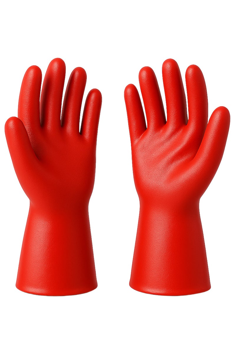 إيتافا قفازات مطاطية مقاومة للمواد الكيميائية (مقاس كبير) | قفازات أمان قوية ومقاومة للماء قابلة لإعادة الاستخدام مع بطانة قطنية للتنظيف والاستخدام الصناعي والمنزلي - Image 1