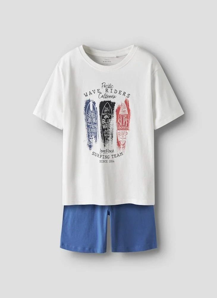 نيم ات Kids Graphic Crew Neck T-Shirt And Short Set