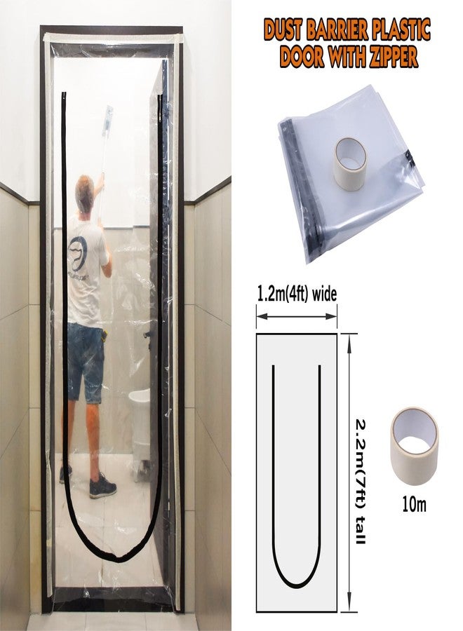 ROLLINGDOG Zipper Door Dust Barrier - Construction Plastic Zipper Door Cover for Wall and Room Temporary Painting Protection - Image 3