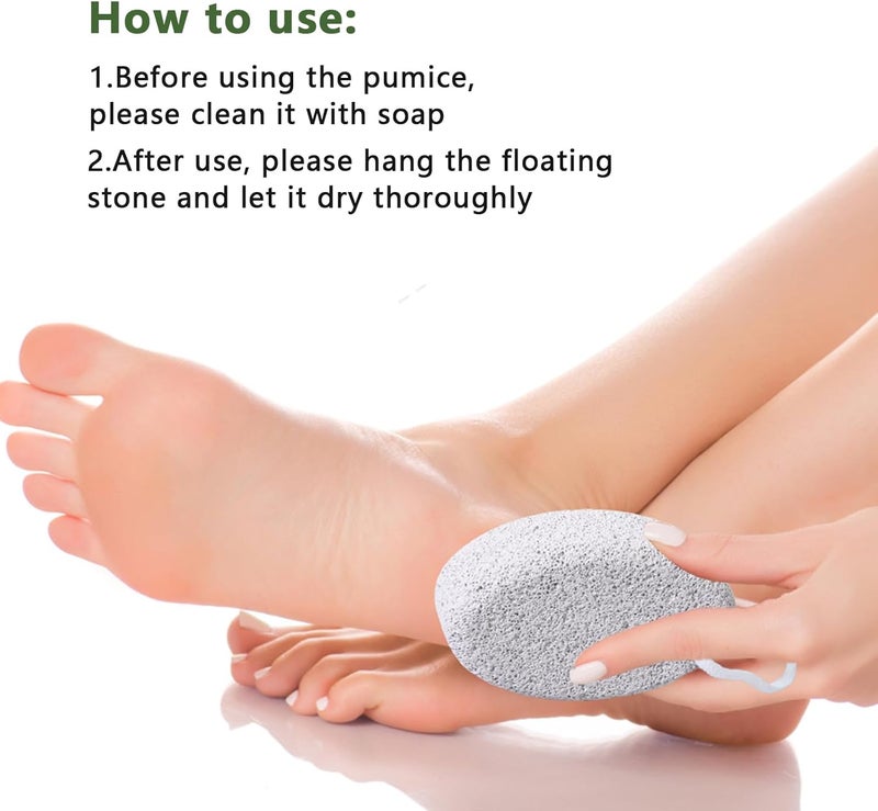 Borogo Natural Pumice Stone for Feet, 3-Pack Lava Pedicure Tools Hard Skin Callus Remover for Feet and Hands - Natural Foot File Exfoliation to Remove Dead Skin, Heels, Elbows, Hands - Image 3