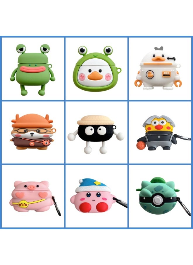 Generic - For XiaomiRedmi Buds5 Pro Earphone Protective Cover Red Mi Buds4 Cartoon Silicone Wireless Bluetooth Shell-Color:Silicone Soft Shell-Blue Monster-Model:Red Rice Buds 4 (protective Cover) - Image 1
