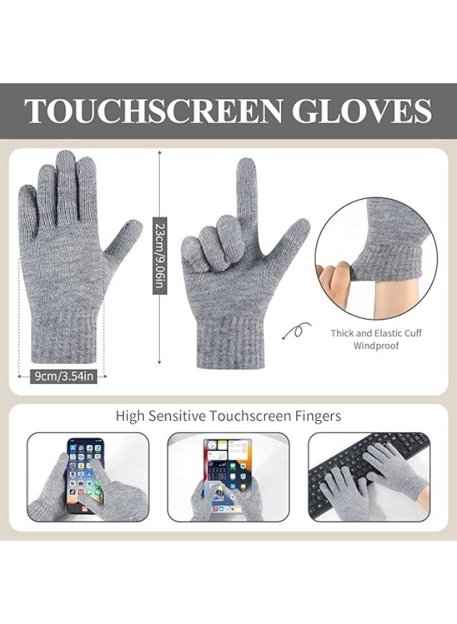 Bukela Women's Beanie Hat Scarf Gloves Set Winter Knit Warm Hat, Long Soft Scarf & Touchscreen Gloves for Cold Weather for Outdoor - Image 3