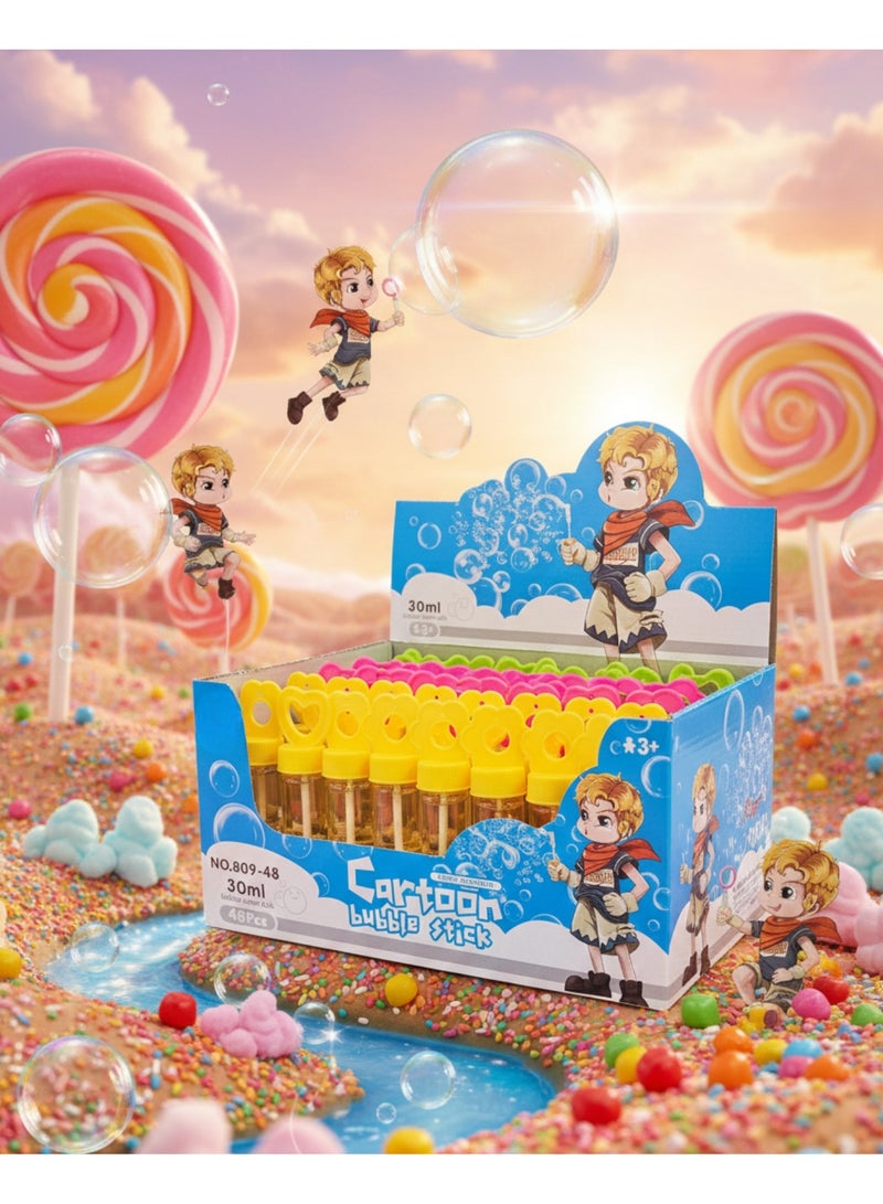 عصا فقاعات صابون للأطفال عبوة 30 مل – تتكون من 48 حبة - Image 1