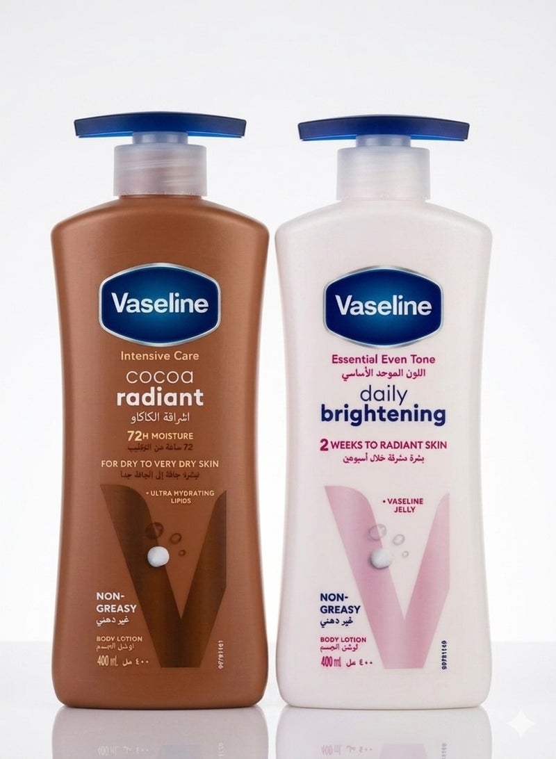 Vaseline [100% Original] Vaseline lotion for dry to very dry skin + Vaseline for even skin tone and daily radiance - Image 1