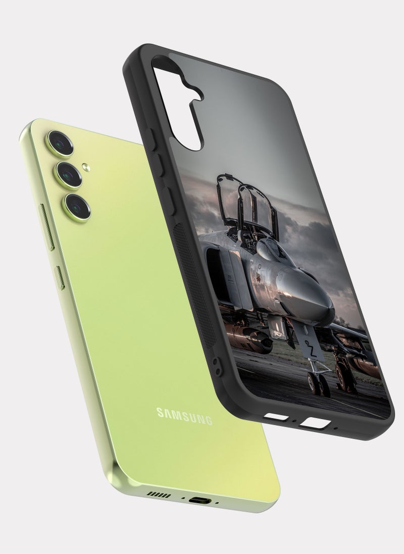 بكسلات كفر سامسونج جالكسي ايه 34 طائرة حربية ابيض - Image 2