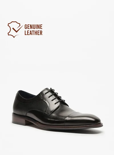 DUCHINI Men Leather Lace Up Derby Shoes