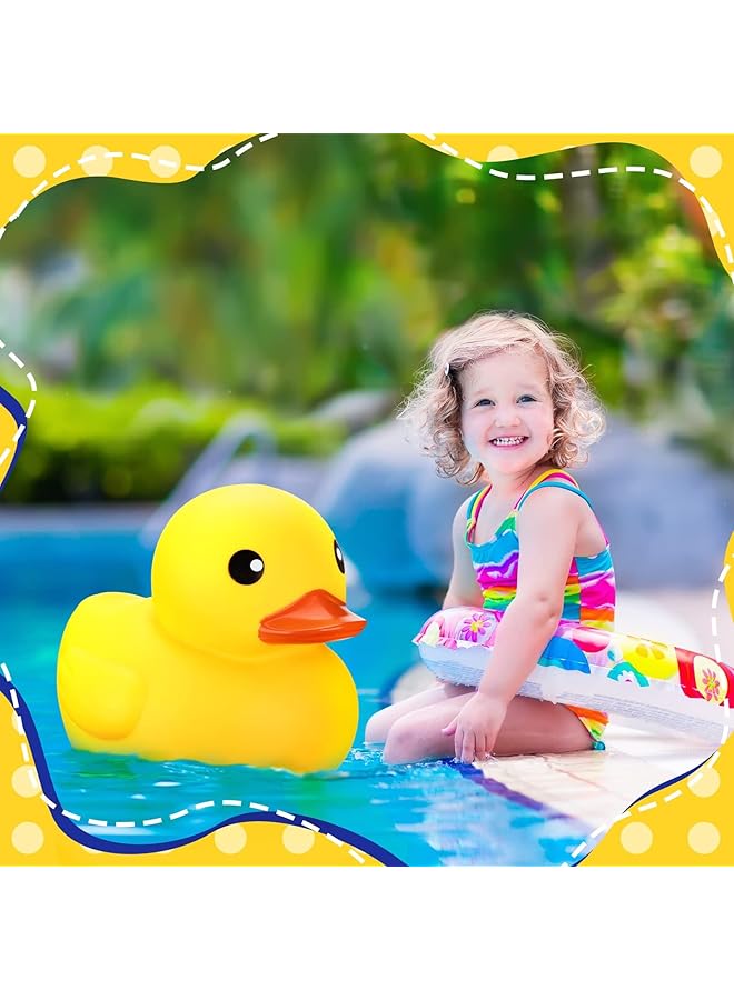 Excefore Jumbo Rubber Duck 13 Inch Giant Ducks Large Rubber Duck Gender Reveal Party Rubber Duck 13 Inch Duck Bath Toy For Baby Shower Birthday Party Favors Yellow - Image 3