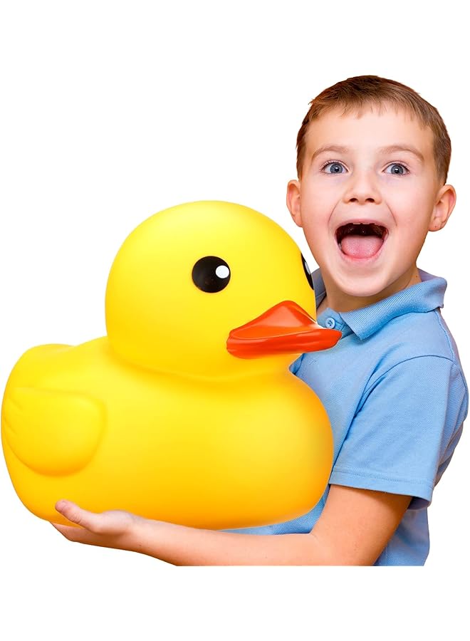 Excefore Jumbo Rubber Duck 13 Inch Giant Ducks Large Rubber Duck Gender Reveal Party Rubber Duck 13 Inch Duck Bath Toy For Baby Shower Birthday Party Favors Yellow - Image 1