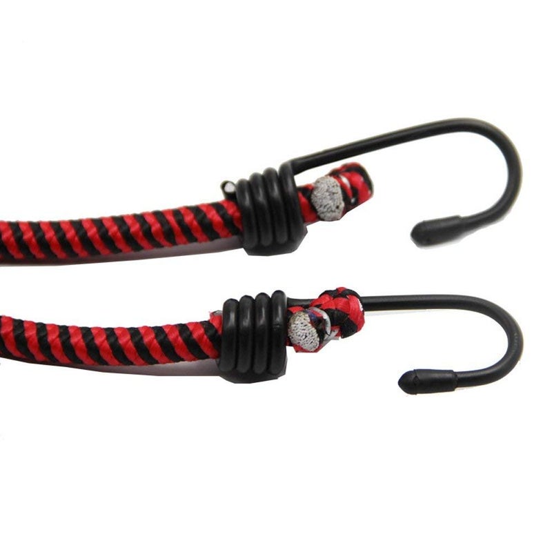 G.FIDEL Braided Elastic Luggage Straps with Hooks, 25 Kg Load Capacity, for Bikes and Motorcycles, Pack of 2, Random Colour - Image 4