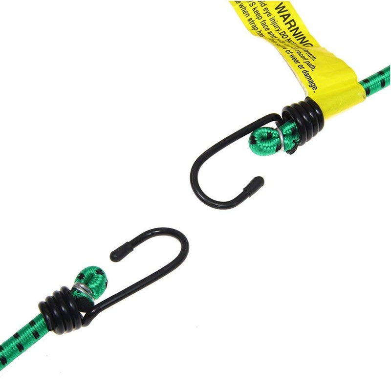 G.FIDEL Braided Elastic Luggage Straps with Hooks, 25 Kg Load Capacity, for Bikes and Motorcycles, Pack of 2, Random Colour - Image 2