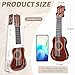 XGHSHW 10 Inch Kids Mini Guitar 3 Pcs Toy Guitars 4 Strings Mini Ukulele Musical Instrument Guitars Toy for Toddler Beginner - Image 4