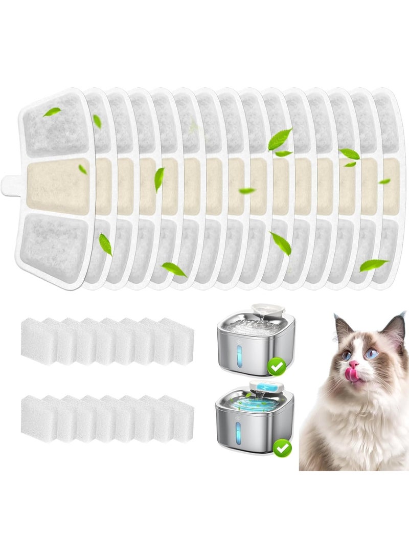 حزمة 16 فلتر استبدال لصنبور ماء القطط اللاسلكي Oneisall PW04 بسعة 3.5 لتر، تشمل 16 فلتر و16 إسفنجة - Image 1