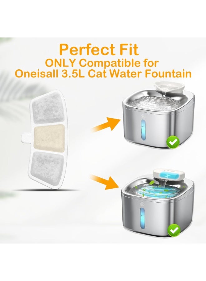 حزمة 16 فلتر استبدال لصنبور ماء القطط اللاسلكي Oneisall PW04 بسعة 3.5 لتر، تشمل 16 فلتر و16 إسفنجة - Image 5