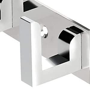 Goldfinch Classic 8 Pin Cloth Hanger Door Wall Hooks Rail for Hanging Clothes, Towel Hook Set/Bathroom Cloth Hanger Robe Wall Door Hooks Rail for Hanging Keys,Clothes,Towel Steel Hook (Pack of 2) - Image 5