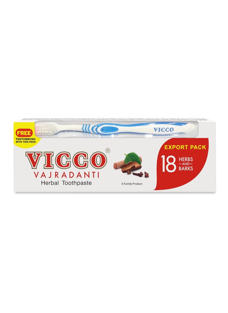 VICCO VICCO HERBAL TOOTHPASTE 200g WITH TOOTHBRUSH  - Image 1