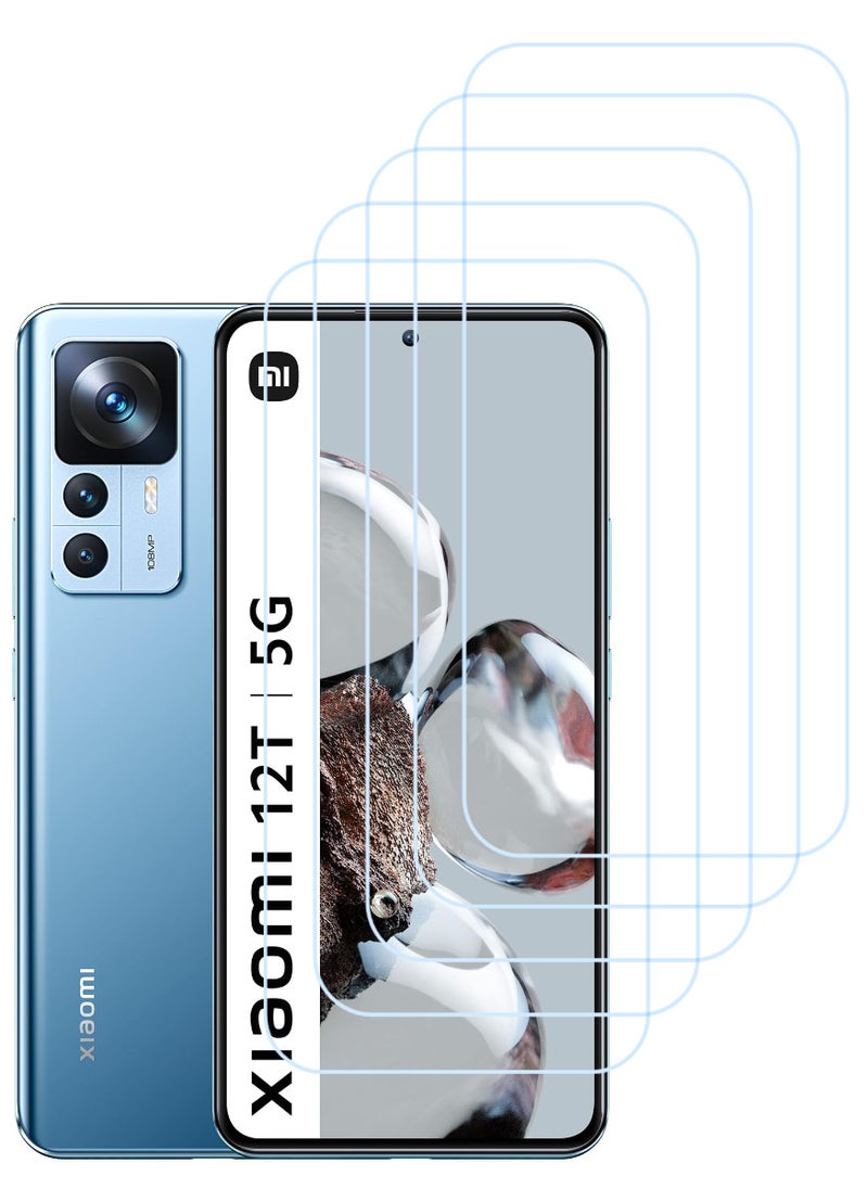 ACLIX 5 Pieces Antistatic ESD Dustproof Premium Quality High Definition Clear Tempered Glass Screen Protector Designed For Xiaomi 12T - Image 1